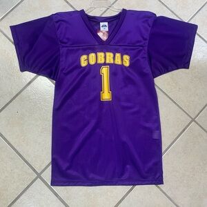 Adult Unisex Small or Medium Purple Gold Cobras Football Mesh Sports Jersey NWT